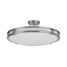 AFX Lighting, Inc. CAC24L5AJUDSN - Carlisle 24'' LED Semi-Flush,120-277V,34W,5 CCT,SN