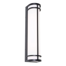 AFX Lighting, Inc. CRNW0624LAJUDBK - Crain 24'' LED Outdoor Sconce,120-277V,24W,5 CCT,BK
