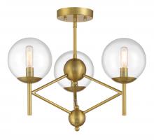 Minka-Lavery 2799-695 - Auresa - 3 Light Semi Flush Fixture in Metal