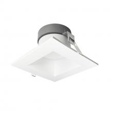 Nora NQZ2-66TWTW-MPW - 6" Quartz Square LED Can-less Downlight with Selectable Lumens & CCT, White Finish