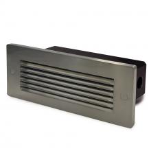 Nora NSW-841/SCBN - Brick Die-Cast LED Step Light w/ Horizontal Louver Face Plate, Selectable CCT, Brushed Nickel Finish