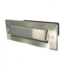 Nora NSW-843/SCBN - Brick Die-Cast LED Step Light w/ Horizontal Shroud Face Plate, Selectable CCT, Brushed Nickel Finish