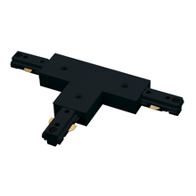 Nora NT-2314B/L - T-Connector for Two-Circuit Track (Left Polarity), Black Finish