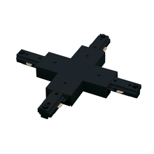 Nora NT-2315B - X-Connector for Two-Circuit Track (Right Polarity), Black Finish