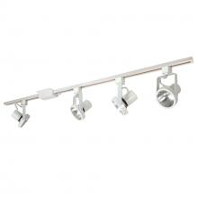 Nora NTL-158/4H - 4-ft Track Pack with (4) Gimbal Ring PAR30 Track Heads, White