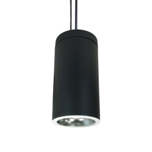 Nora NYLD2-6P10130DWB4 - 6" Cobalt Pendant Mount Cylinder, Black, 1000L, 3000K, Diffused/White Reflector, 120V