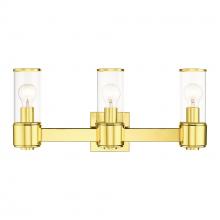 Livex Lighting 17143-02 - 3 Light Polished Brass Vanity Sconce