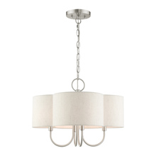 Livex Lighting 45806-91 - 4 Lt Brushed Nickel Chandelier