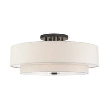 Livex Lighting 45849-92 - 6 Lt English Bronze Semi Flush