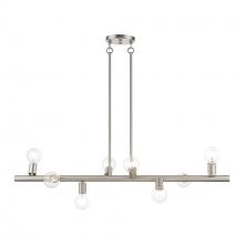 Livex Lighting 45868-91 - 8 Light Brushed Nickel Large Chandelier
