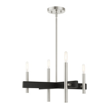 Livex Lighting 49344-91 - 4 Lt Brushed Nickel Chandelier