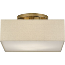 Livex Lighting 52273-48 - 4 Light Antique Gold Leaf Semi-Flush