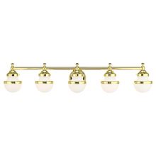 Livex Lighting 5715-02 - 5 Lt Polished Brass Bath Vanity