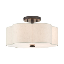 Livex Lighting 58063-92 - 3 Lt English Bronze Semi Flush