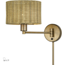 Livex Lighting 60034-48 - 1 Light Antique Gold Leaf Swing Arm Wall Lamp