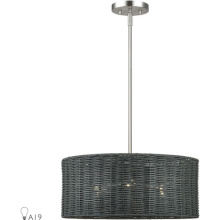 Livex Lighting 60114-91 - 3 Light Brushed Nickel Pendant Chandelier