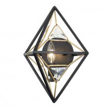 Varaluz 353W01MBFG - Marcia 1 Light Wall Sconce - Matte Black/French Gold