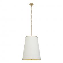 Varaluz 364F09MWFG - Coco 9 Light Foyer - Matte White/French Gold