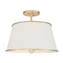 Varaluz 364S04MWFG - Coco 4 Light Semi-Flush - Matte White/French Gold