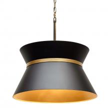 Varaluz 390P04MBFG - Mad Hatter 4-Lt Pendant - Matte Black/French Gold