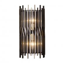 Varaluz 393W02MBFG - Park Row 2-Lt Sconce - Matte Black/French Gold
