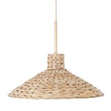 Varaluz 502P01MFGN - Hilton Head 1 Light Medium Pendant - French Gold/Natural Seagrass