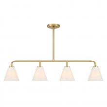 Savoy House 1-4014-4-322 - Blair 4-Light Linear Chandelier in Warm Brass