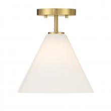 Savoy House 7-4011-1-322 - Blair 1-Light Mini-Pendant or Semi-Flush in Warm Brass