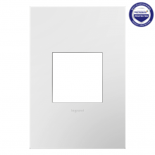 Legrand AWP1G2PW4 - adorne Matte White One-Gang Screwless Wall Plate with Microban