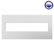 Legrand AWP5GWHW1 - adorne Gloss White-on-White Five-Gang Screwless Wall Plate with Microban