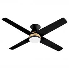 Cyan Designs 11984 - Santa Ana Ceiling Fan | Matte Black | Aged Brass