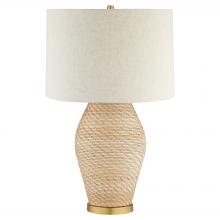 Cyan Designs 12230 - Rotin Table Lamp | Natural | Antique Brass | White