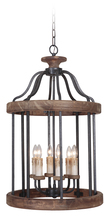 Craftmade 36536-TBWB - Ashwood 6 Light Foyer in Textured Black/Whiskey Barrel