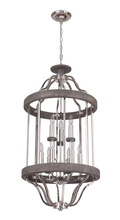 Craftmade 36539-PLNGRW - Ashwood 9 Light Foyer in Polished Nickel/Greywood