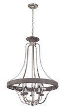 Craftmade 36545-PLNGRW - Ashwood 5 Light Pendant in Polished Nickel/Greywood