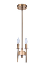 Craftmade 54392-SB - Larrson 2 Light Mini Pendant in Satin Brass