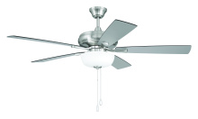 Craftmade ECF211BNK5-BNGW - 52" Ceiling Fan w/Blades, 3 Light Frost White Bowl Light Kit