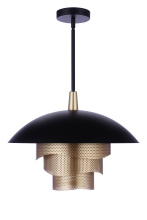 Craftmade P1010FBMG-LED - 19â€ Diameter Sculptural Statement Dome Pendant with Perforated Metal Shades