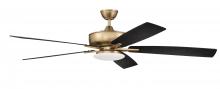 Craftmade S112SB5-60BWNFB - 60" Ceiling Fan w/Blades, Low Profile Light Kit