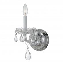 Crystorama 1031-CH-CL-SAQ - Traditional Crystal 5'' Swarovski Spectra Crystal Polished Chrome Sconce