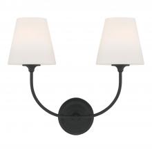 Crystorama 2442-OP-BF - Libby Langdon Sylvan 17'' Black Forged Sconce