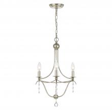 Crystorama 433-SA - Metro 15.5'' Antique Silver Chandelier