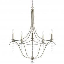 Crystorama 435-SA - Metro 27.5'' Antique Silver Chandelier