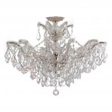 Crystorama 4439-CH-CL-MWP_CEILING - Maria Theresa 29'' Hand Cut Crystal Polished Chrome Semi Flush Mount