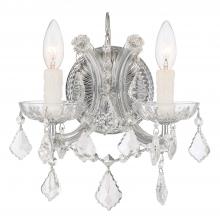 Crystorama 4472-CH-CL-MWP - Maria Theresa 10.5'' Hand Cut Crystal Polished Chrome Sconce