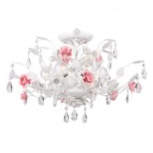 Crystorama 4850-WW - Lola 20'' Wet White Semi Flush Mount