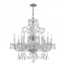 Crystorama 5008-CH-CL-MWP - Traditional Crystal 27'' Hand Cut Crystal Polished Chrome Chandelier