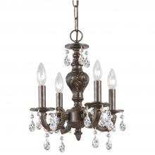 Crystorama 5024-VB-CL-MWP - Paris Market 13.5'' Hand Cut Crystal Venetian Bronze Chandelier