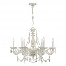 Crystorama 5026-AW-CL-SAQ - Paris Market 28'' Swarovski Spectra Crystal Antique White Chandelier