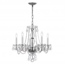 Crystorama 5085-CH-CL-S - Traditional Crystal 21'' Swarovski Strass Crystal Polished Chrome Chandelier